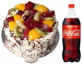 4-6 Kişilik Karışık Meyveli Pasta Taze