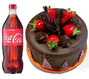 4-6 Kişilik Yuvarlak Çikolatalı Yaş Pasta