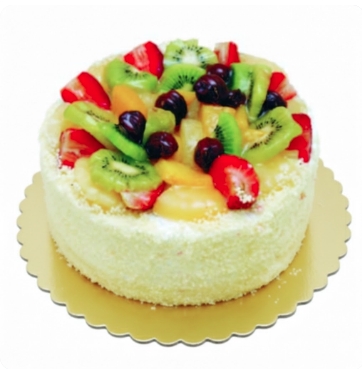 6-9 Kişilik Şık ve Lezzetli Karışık Meyveli Doğal Pasta