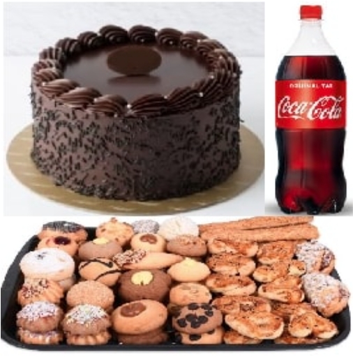 Avantajlı Fırsat Menüsü - 2-3 Kişilik Çikolatalı Yaş Pasta + Kuru Pasta