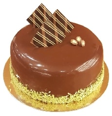 Online Sipariş Sade Çikolatalı 2-3 Kişilik Yaş Pasta